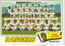 1977 Topps Baseball Cards      428     Texas Rangers CL/Frank Lucchesi